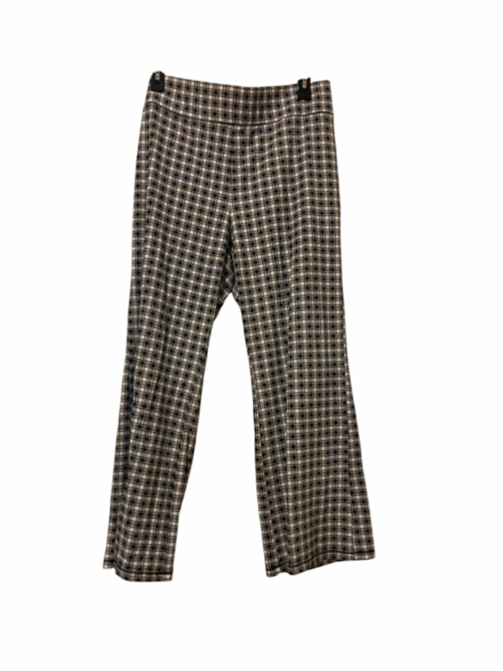 HUE Black & White Plaid Boot Cut & Flare Pants XL